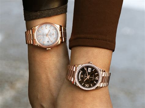 2 piece men woman rolex watch